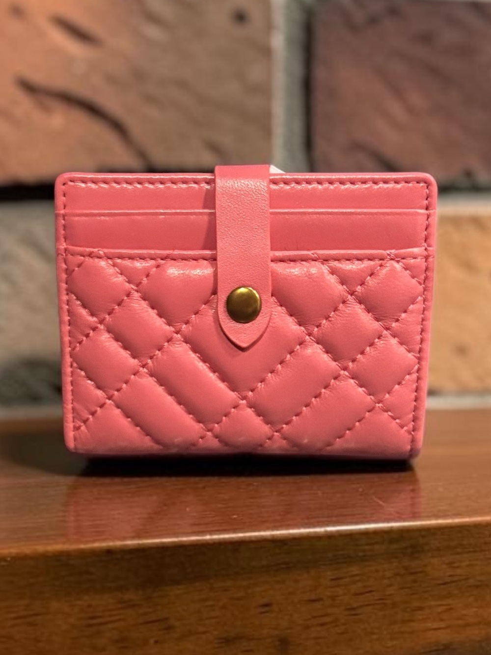 Kurt Geiger London Quilted Wallet with Pink Comb NWT
